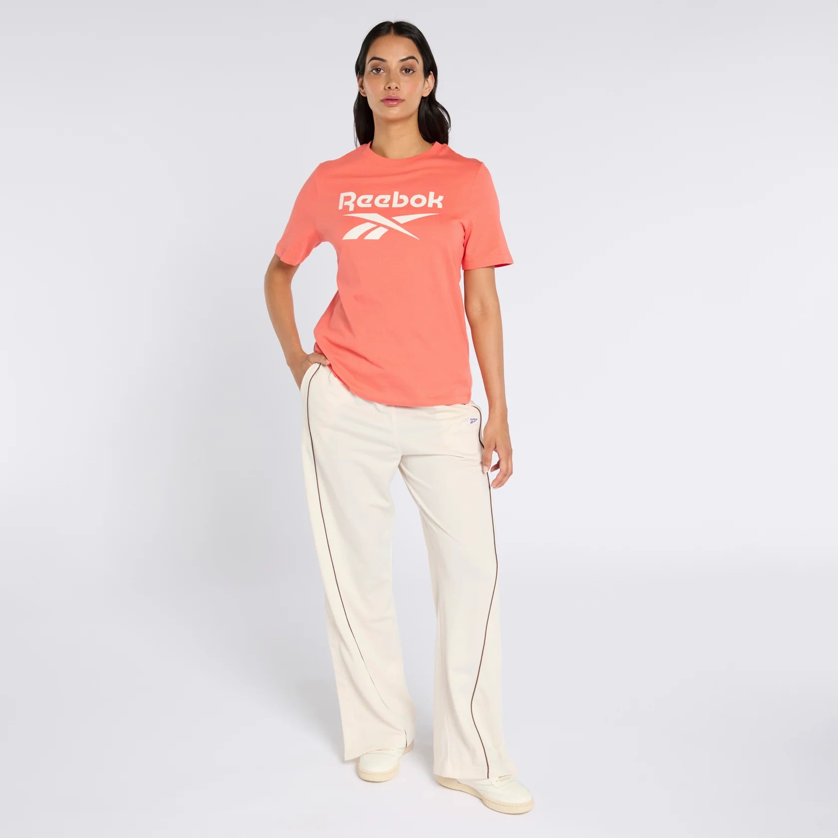 Reebok Women's Identity Big Logo Coral Tee