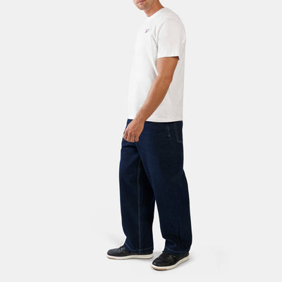 REEBOK MEN'S 2 COLOUR LOGO WHITE TEE