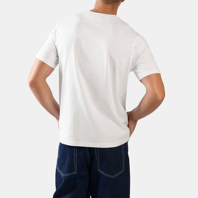 REEBOK MEN'S 2 COLOUR LOGO WHITE TEE