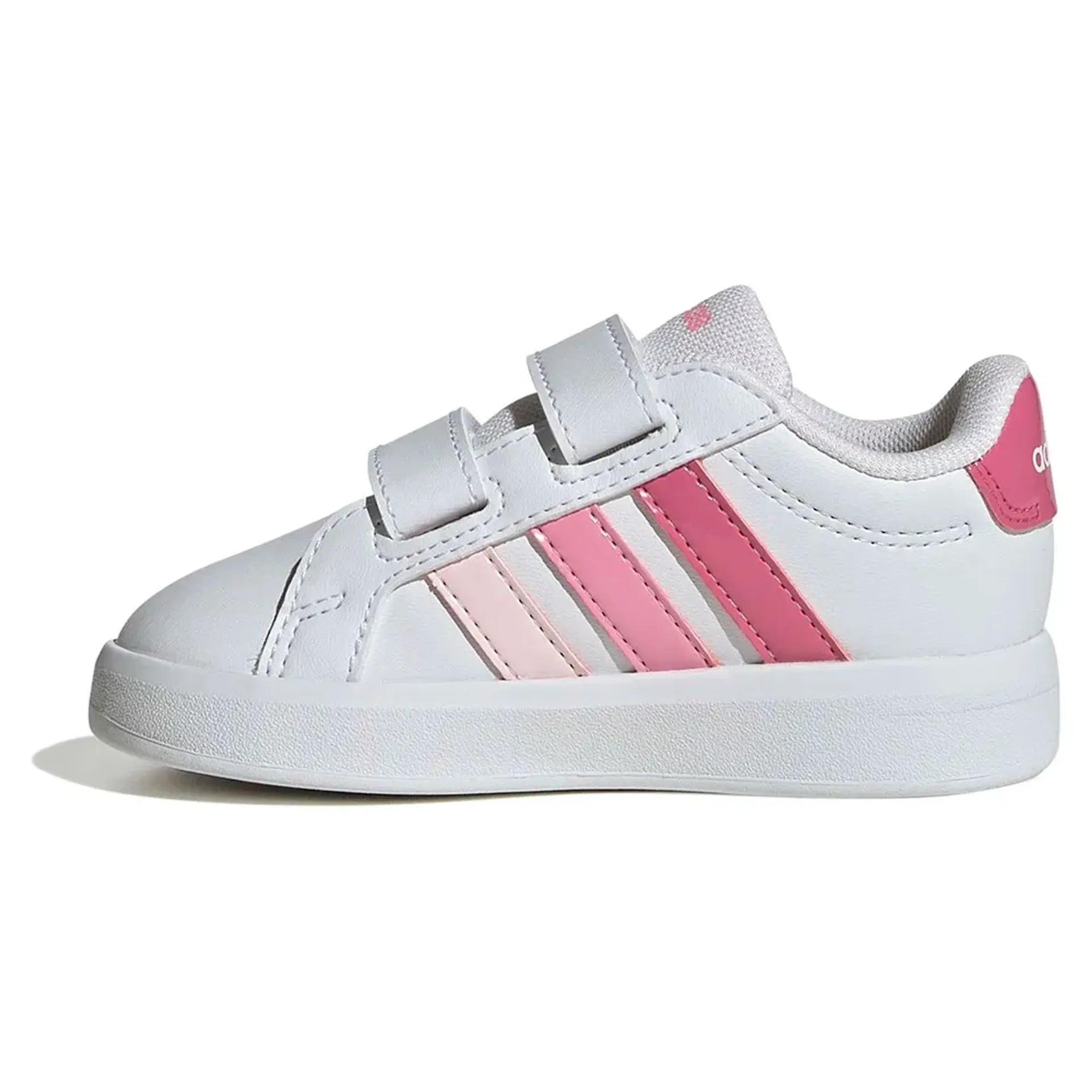 ADIDAS KID'S GRAND COURT 3.0 WHITE/PINK SNEAKER SHOES