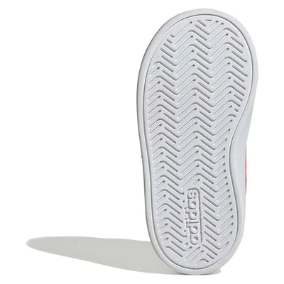 ADIDAS KID'S GRAND COURT 3.0 WHITE/PINK SNEAKER SHOES