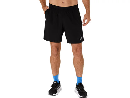 Asics Men's Silver 7' Black Short