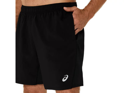 Asics Men's Silver 7' Black Short