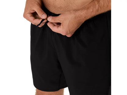 Asics Men's Silver 7' Black Short