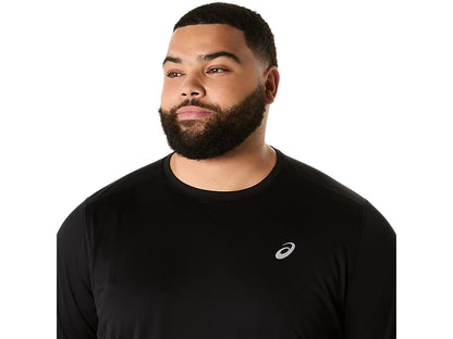 Asics Men's Silver Ss Black Tee