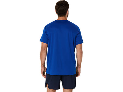 Asics Men's Silver Ss Blue Tee