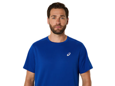 Asics Men's Silver Ss Blue Tee