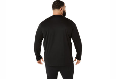 ASICS MEN'S SILVER LONG SLEEVE BLACK TEE