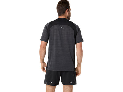 ASICS MEN'S ROAD SHORT SLEEVED BLACK TEE