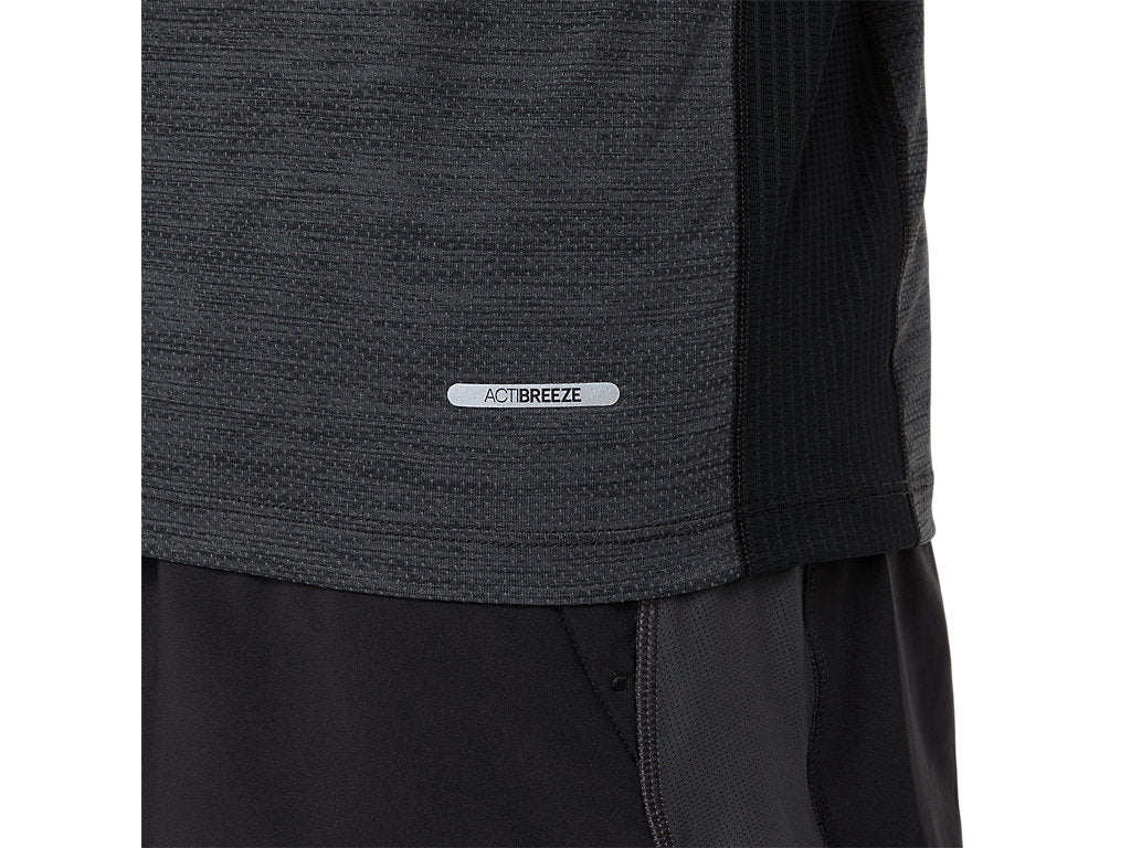 ASICS MEN'S ROAD SHORT SLEEVED BLACK TEE