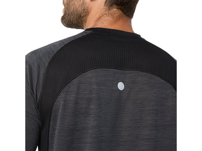 ASICS MEN'S ROAD SHORT SLEEVED BLACK TEE