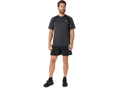 ASICS MEN'S ROAD SHORT SLEEVED BLACK TEE