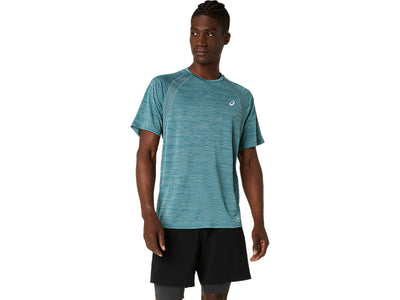ASICS MEN'S ROAD SHORT SLEEVED FOGGY TEAL TEE