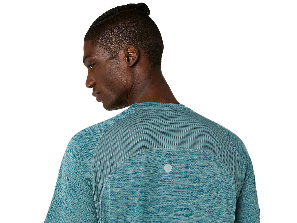 ASICS MEN'S ROAD SHORT SLEEVED FOGGY TEAL TEE