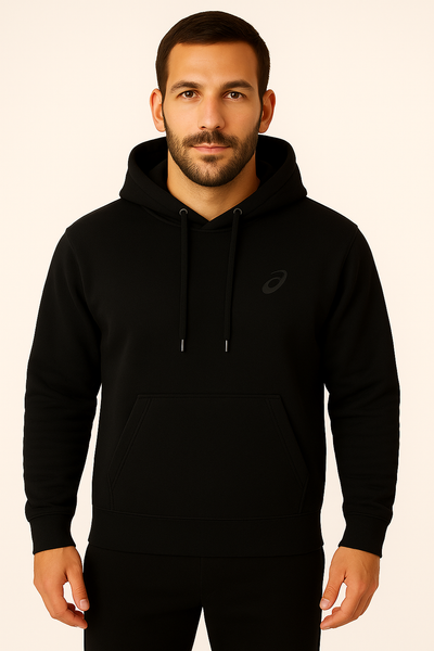 Asics Men's Fleece Black Hoodie
