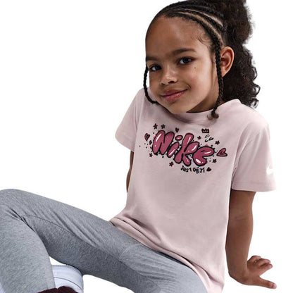 Nike Kid's Essentials Graphic Ringlet Pink Tee