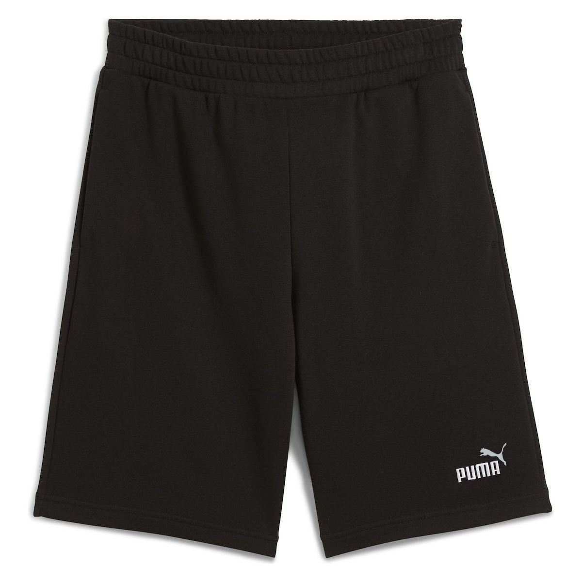 PUMA MEN'S ESSENTIALS 2 COLOUR NO. 1 LOGO BLACK SHORTS