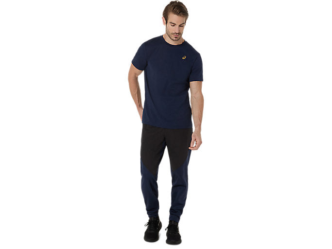Asics Men's Spiral Embroidery Navy Tee