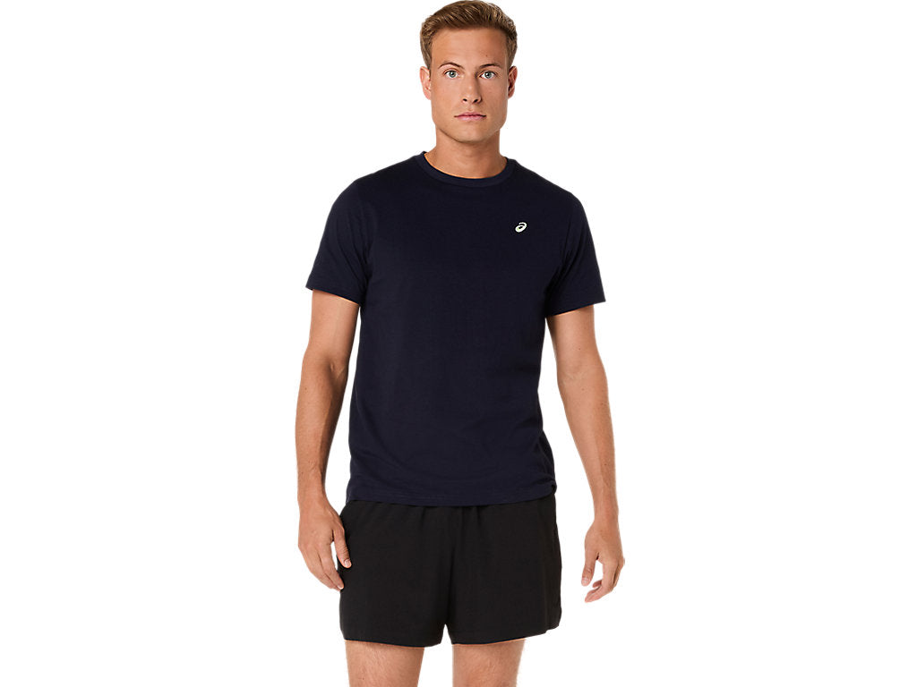 ASICS MEN'S SPIRAL EMBROIDERY NAVY TEE