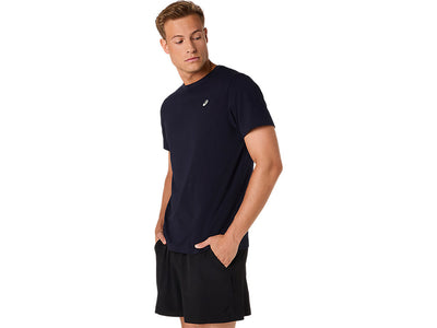 ASICS MEN'S SPIRAL EMBROIDERY NAVY TEE