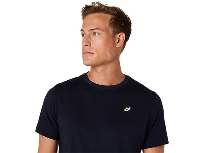 ASICS MEN'S SPIRAL EMBROIDERY NAVY TEE