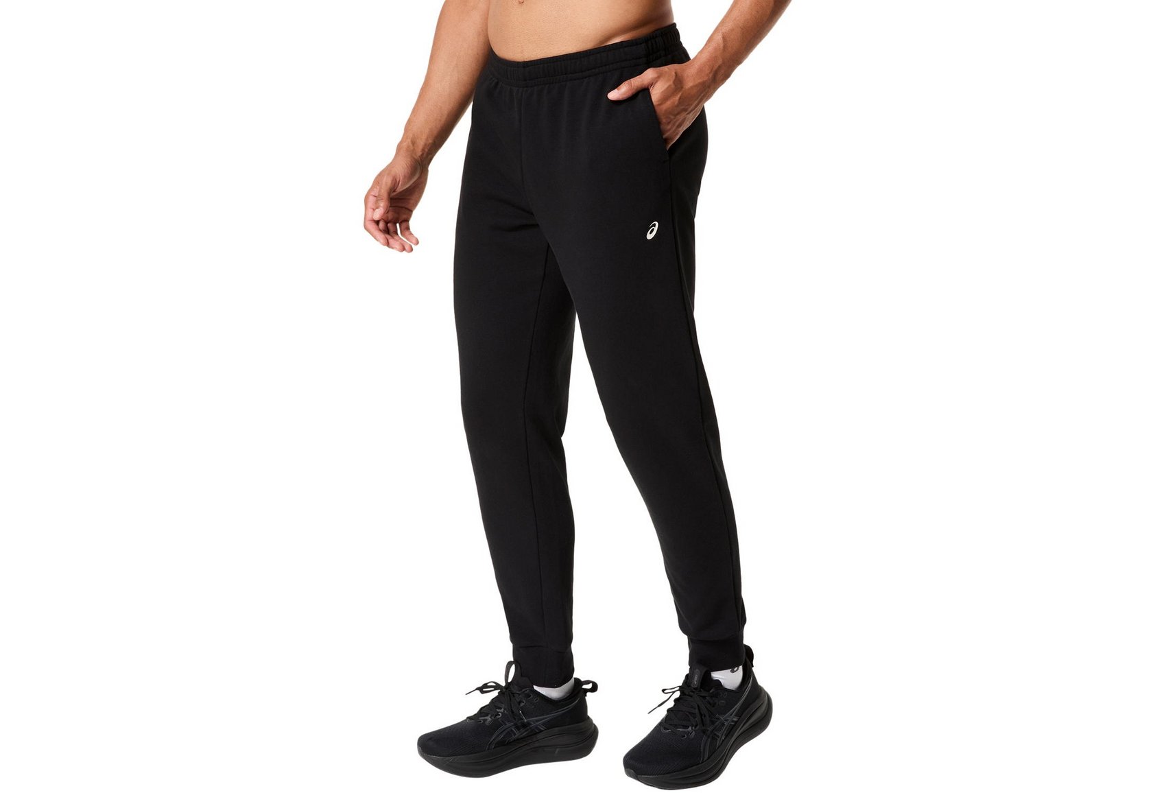 Asics Men's French Terry Black Trackpants