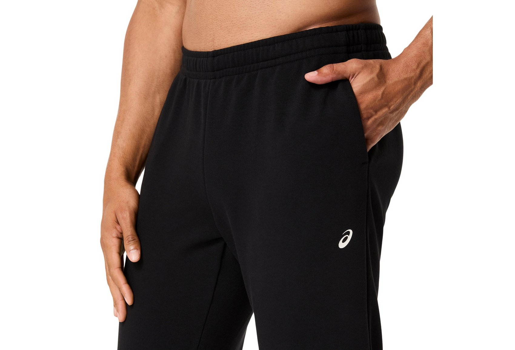 Asics Men's French Terry Black Trackpants