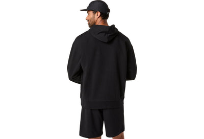 ASICS MEN'S FRENCH TERRY RELAXED PULLOVER BLACK HOODIE