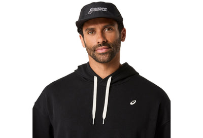 ASICS MEN'S FRENCH TERRY RELAXED PULLOVER BLACK HOODIE