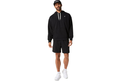 ASICS MEN'S FRENCH TERRY RELAXED PULLOVER BLACK HOODIE
