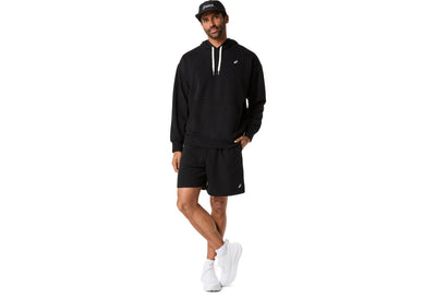 ASICS MEN'S FRENCH TERRY RELAXED PULLOVER BLACK HOODIE