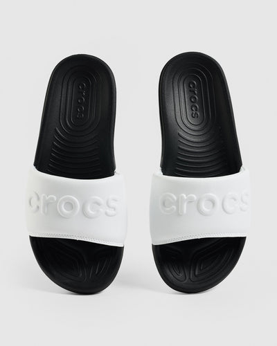 CROCS MEN'S ALL DAY BLACK/WHITE SLIDES