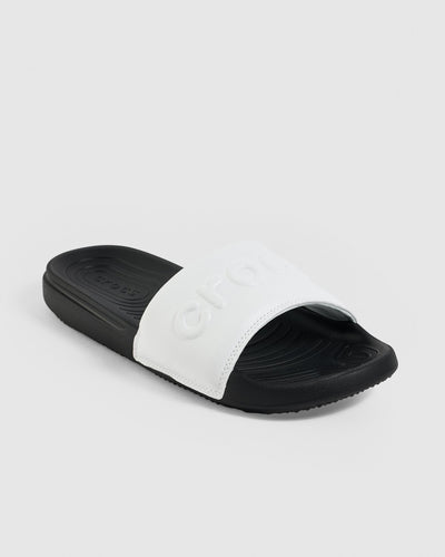 CROCS MEN'S ALL DAY BLACK/WHITE SLIDES