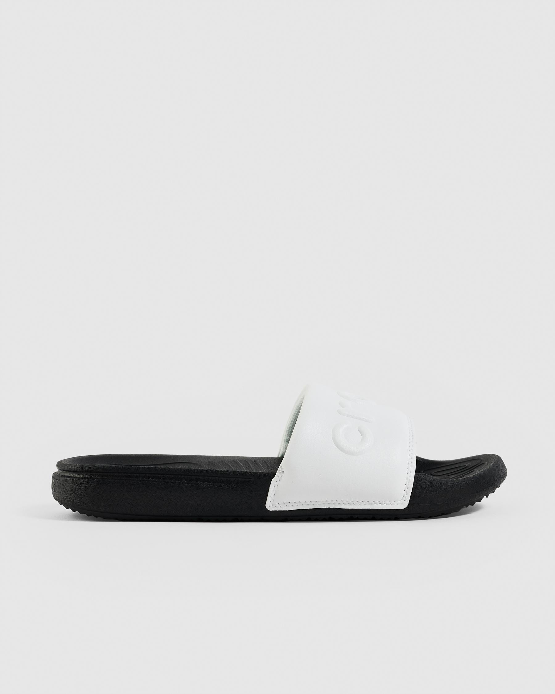 CROCS MEN'S ALL DAY BLACK/WHITE SLIDES