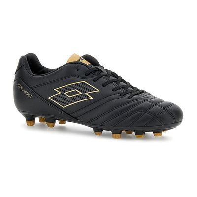 Lotto Mens Stadio 705 Fg Black/Gold Football Boots