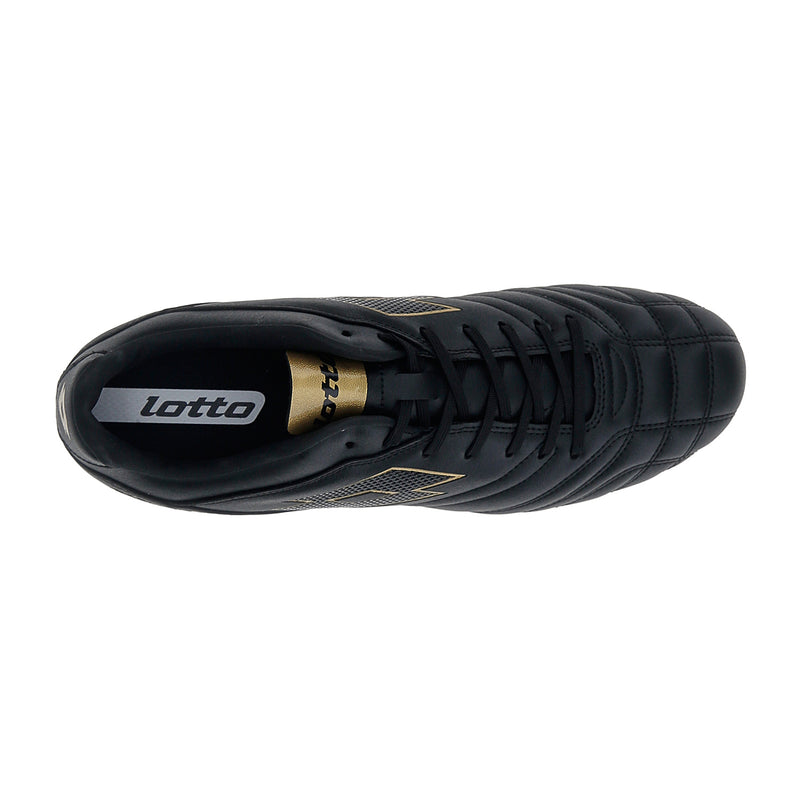 Lotto Mens Stadio 705 Fg Black/Gold Football Boots