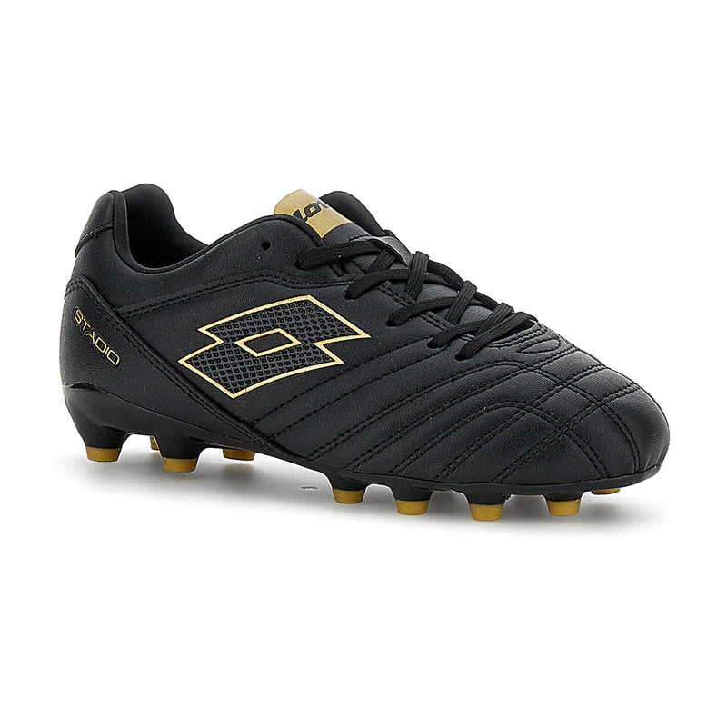 Lotto Kid's Stadio 705 Fg Black/Gold Football Boots
