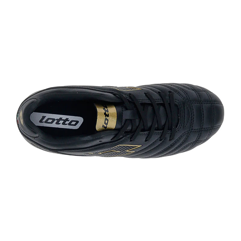 Lotto Kid's Stadio 705 Fg Black/Gold Football Boots