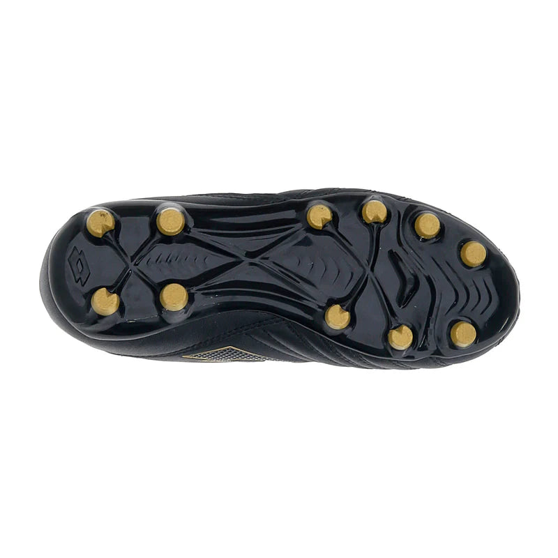 Lotto Kid's Stadio 705 Fg Black/Gold Football Boots