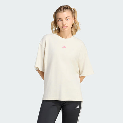 ADIDAS WOMEN'S 3-STRIPES STUDIO GRAPHIC CHALK WHITE TEE