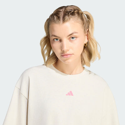 ADIDAS WOMEN'S 3-STRIPES STUDIO GRAPHIC CHALK WHITE TEE