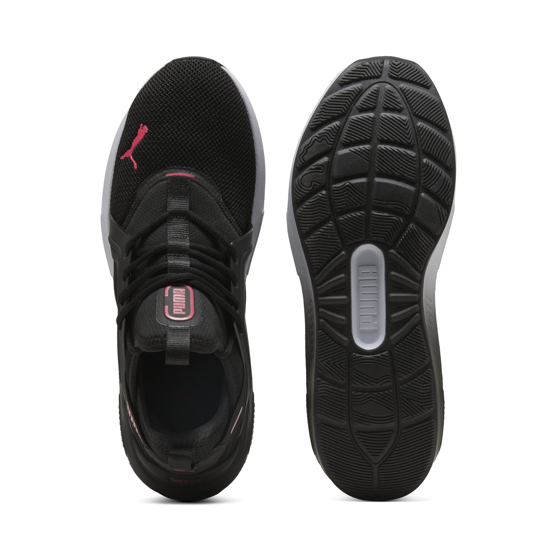 Puma Men's Softride Enzo 5 Black/Red Sneaker Shoes