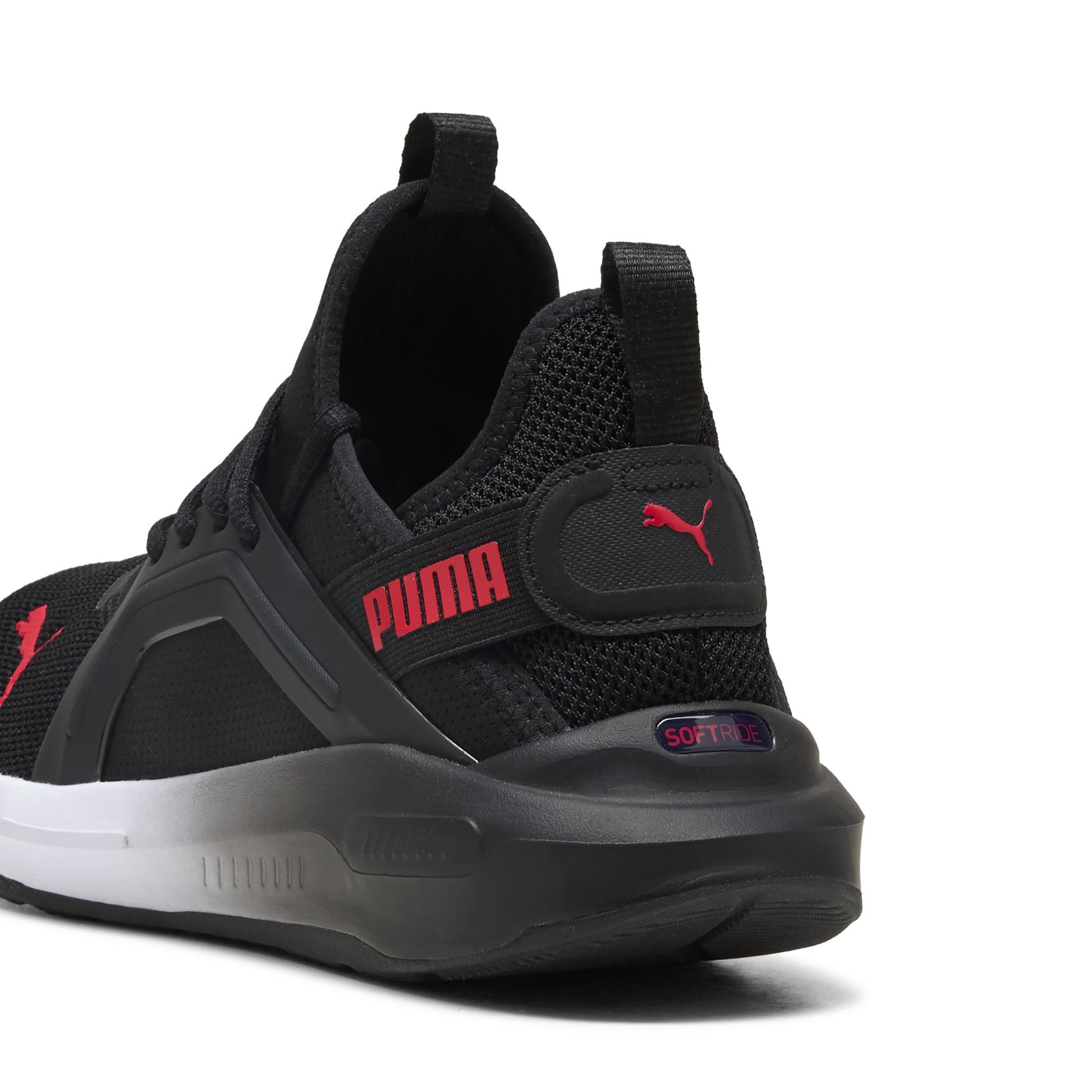 Puma Men's Softride Enzo 5 Black/Red Sneaker Shoes