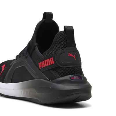 Puma Men's Softride Enzo 5 Black/Red Sneaker Shoes