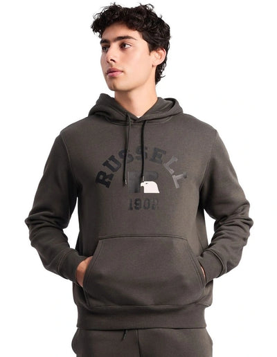 RUSSELL ATHLETIC MEN'S PERSPECTIVE RAVEN/BROWN HOODIE
