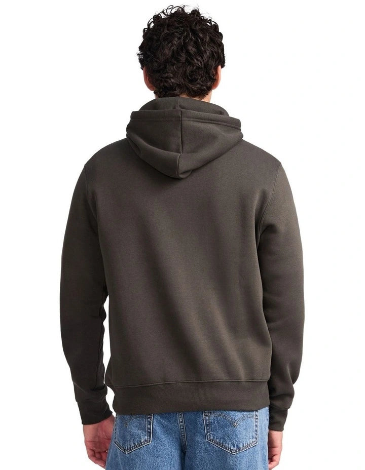 RUSSELL ATHLETIC MEN'S PERSPECTIVE RAVEN/BROWN HOODIE