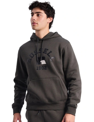 RUSSELL ATHLETIC MEN'S PERSPECTIVE RAVEN/BROWN HOODIE