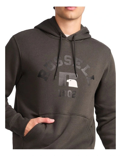 RUSSELL ATHLETIC MEN'S PERSPECTIVE RAVEN/BROWN HOODIE