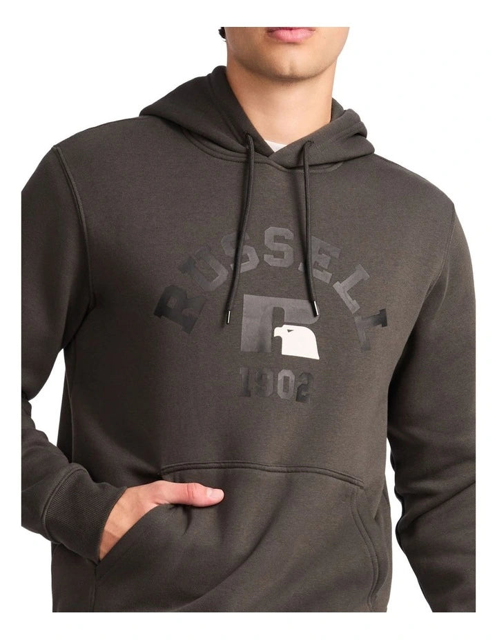 RUSSELL ATHLETIC MEN'S PERSPECTIVE RAVEN/BROWN HOODIE