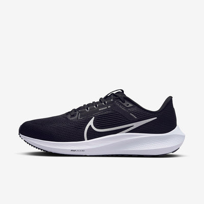 NIKE MEN'S AIR ZOOM PEGASUS 40 BLACK/WHITE RUNNING SHOES